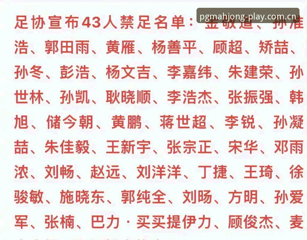 揭秘中国足协第三批禁足名单：65人涉案背后的足球腐败真相